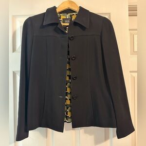 Anna Sui, size 4, black, single breasted jacket